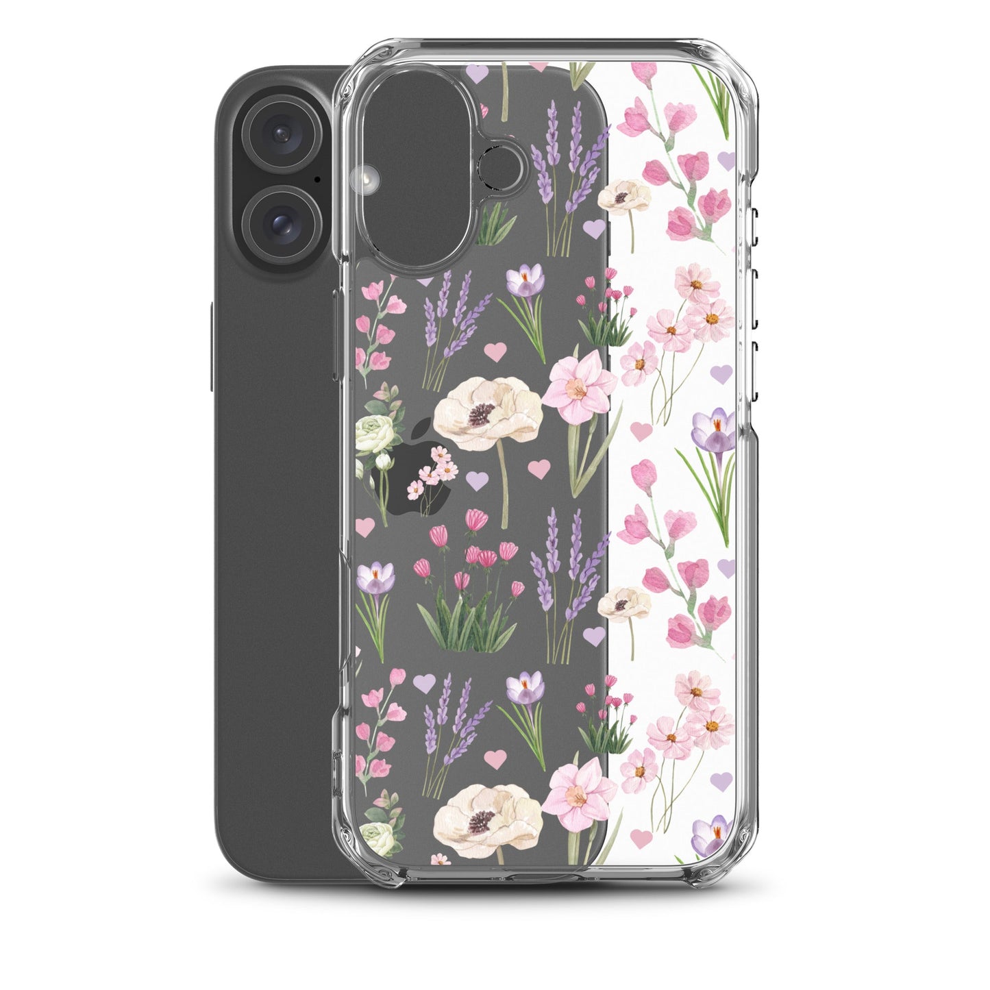 Purple Garden Clear iPhone Case