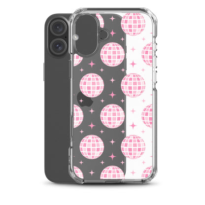 Pink Disco Clear iPhone Case