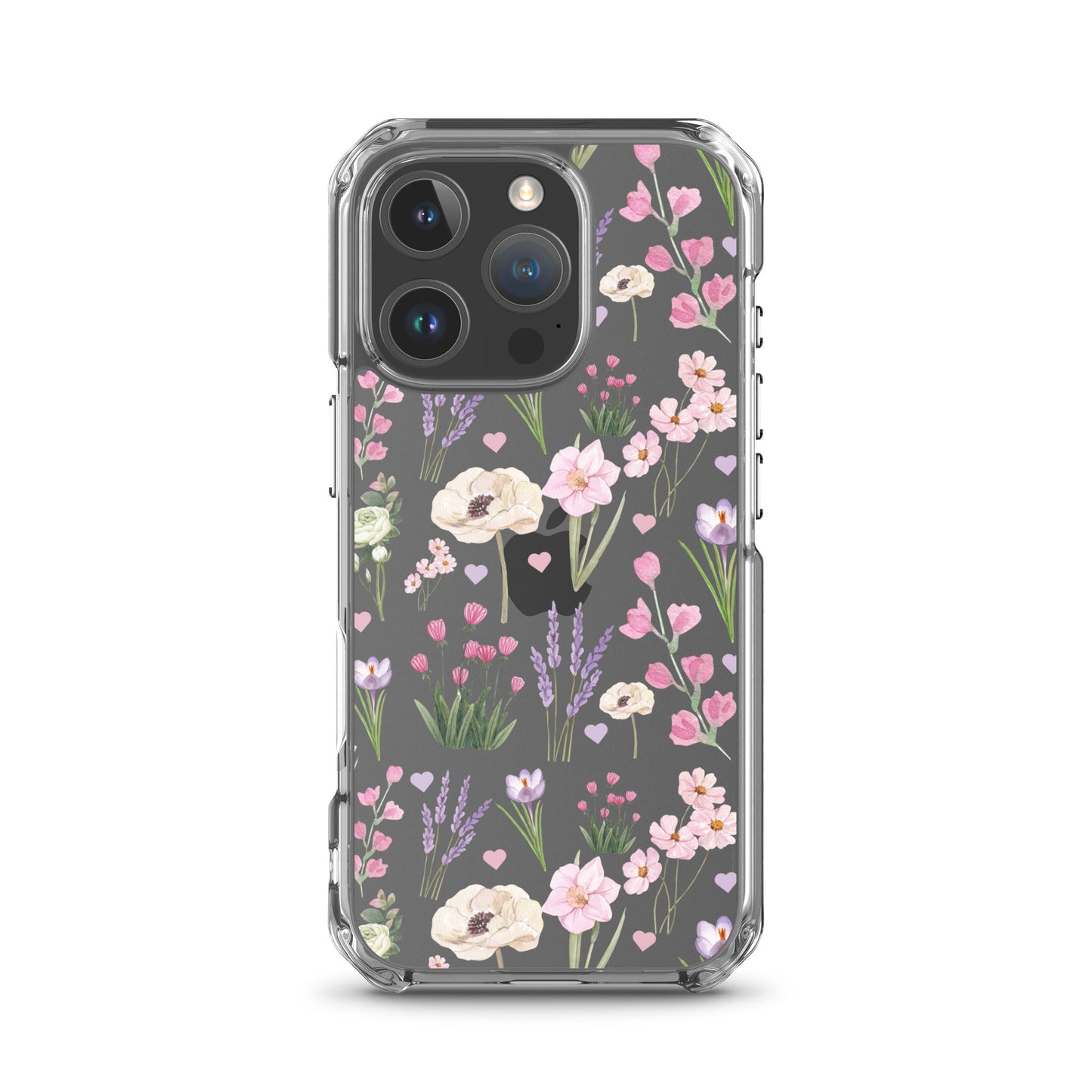 Purple Garden Clear iPhone Case