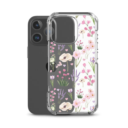 Purple Garden Clear iPhone Case