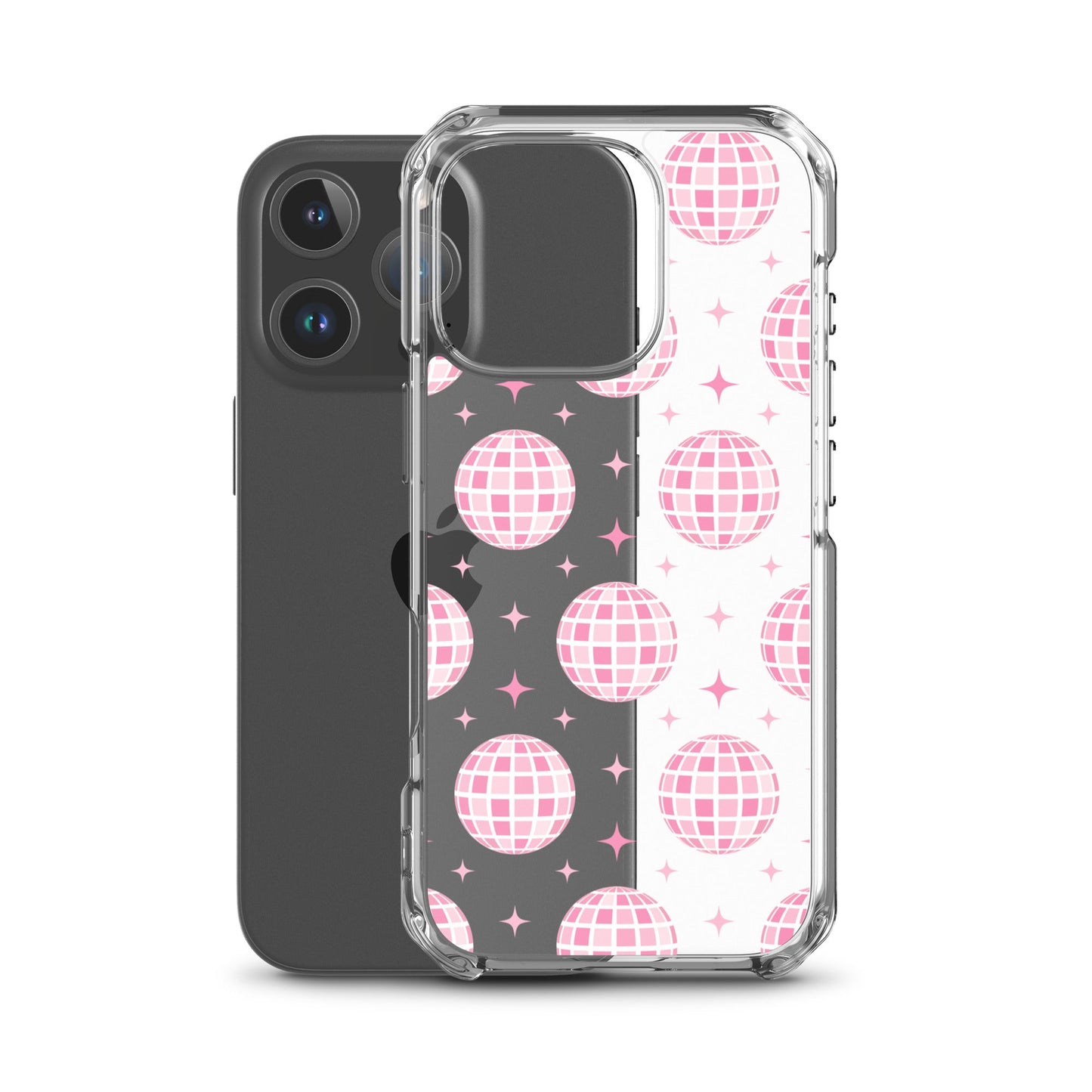 Pink Disco Clear iPhone Case