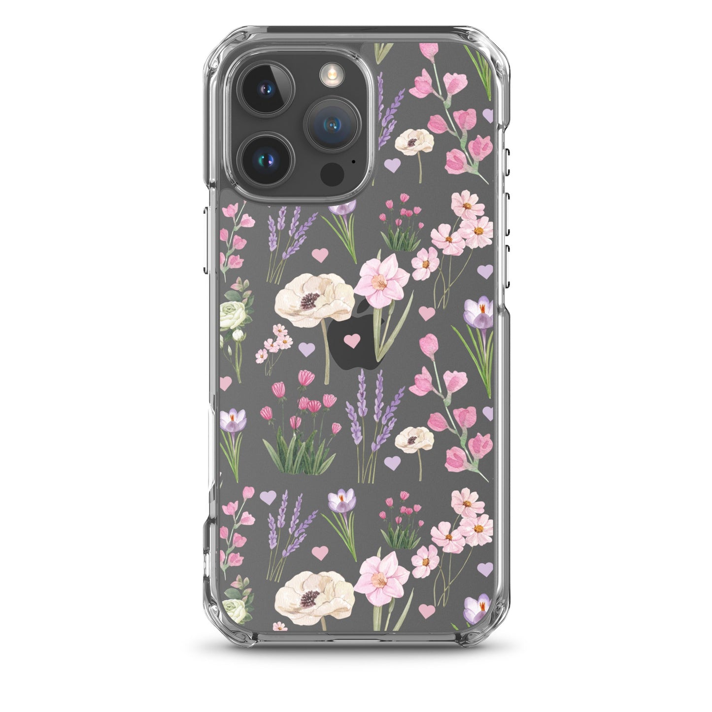 Purple Garden Clear iPhone Case