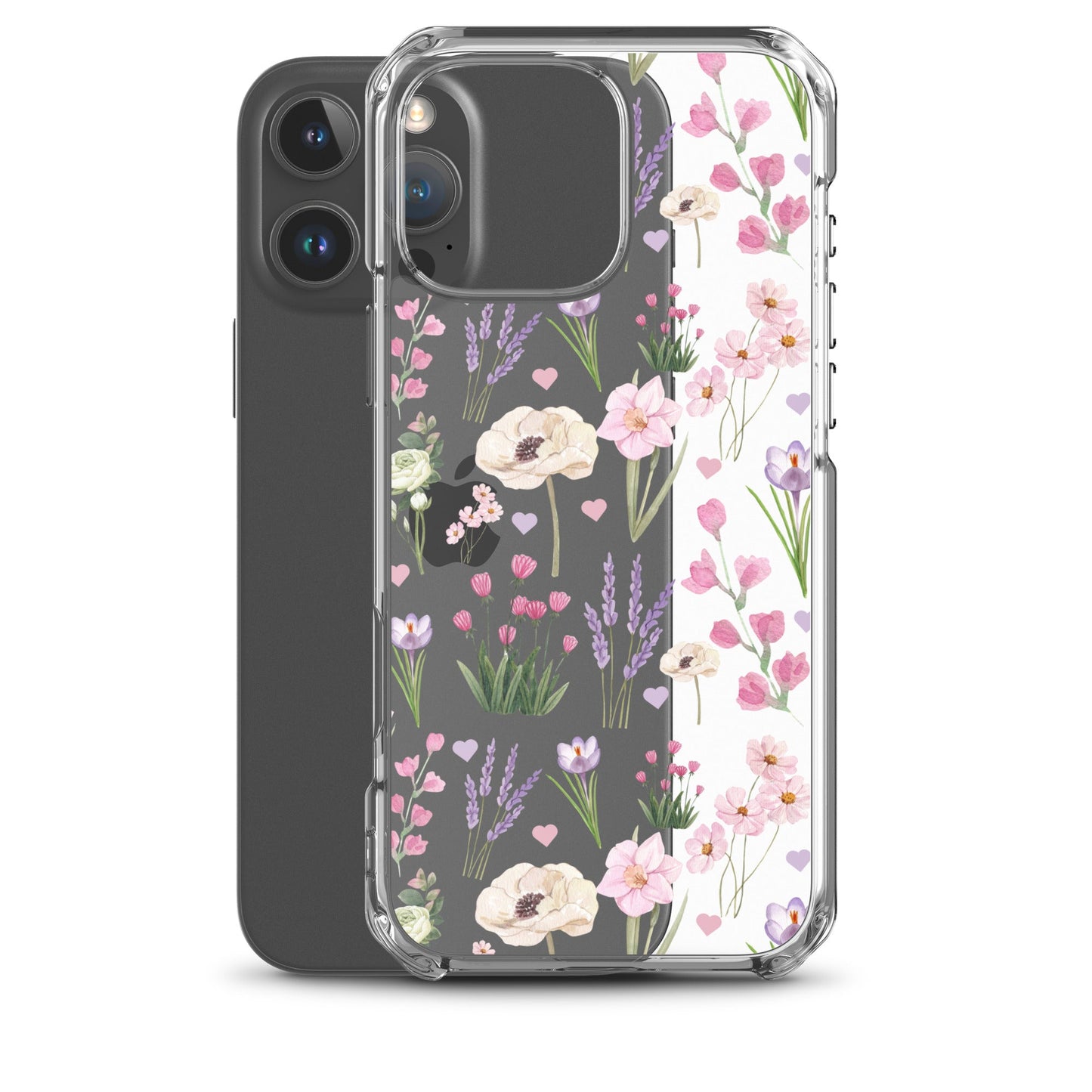 Purple Garden Clear iPhone Case
