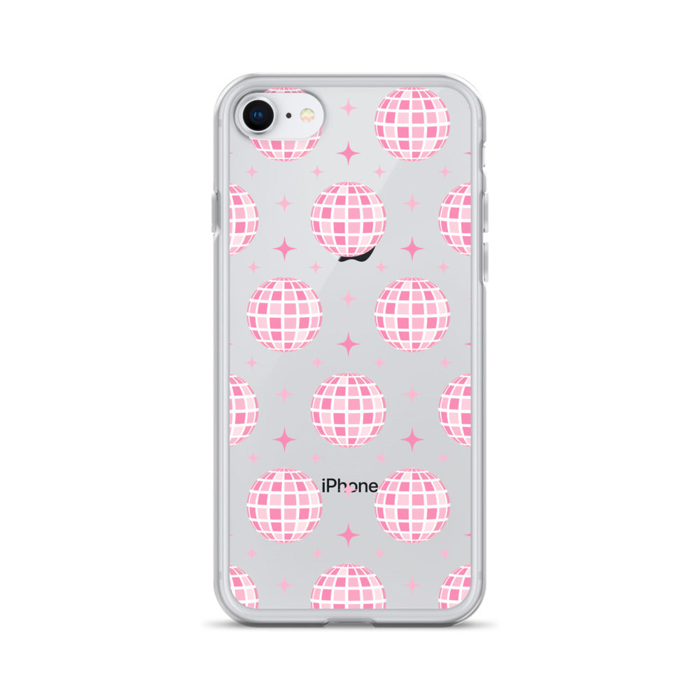 Pink Disco Clear iPhone Case