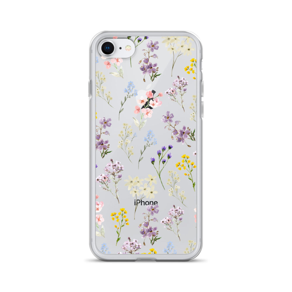 Watercolor Garden Clear iPhone Case