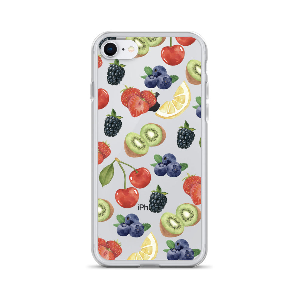 Summer Berries Clear iPhone Case