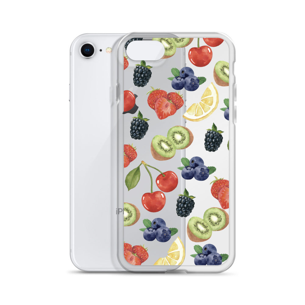 Summer Berries Clear iPhone Case
