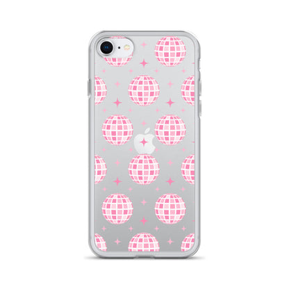 Pink Disco Clear iPhone Case