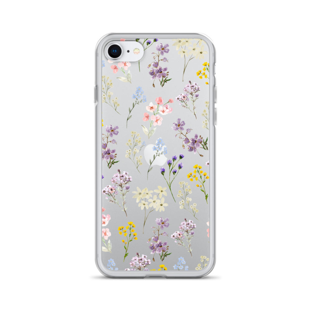 Watercolor Garden Clear iPhone Case
