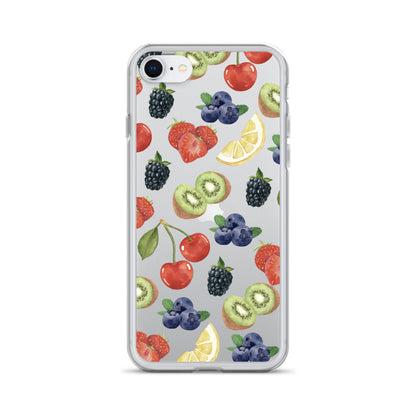 Summer Berries Clear iPhone Case