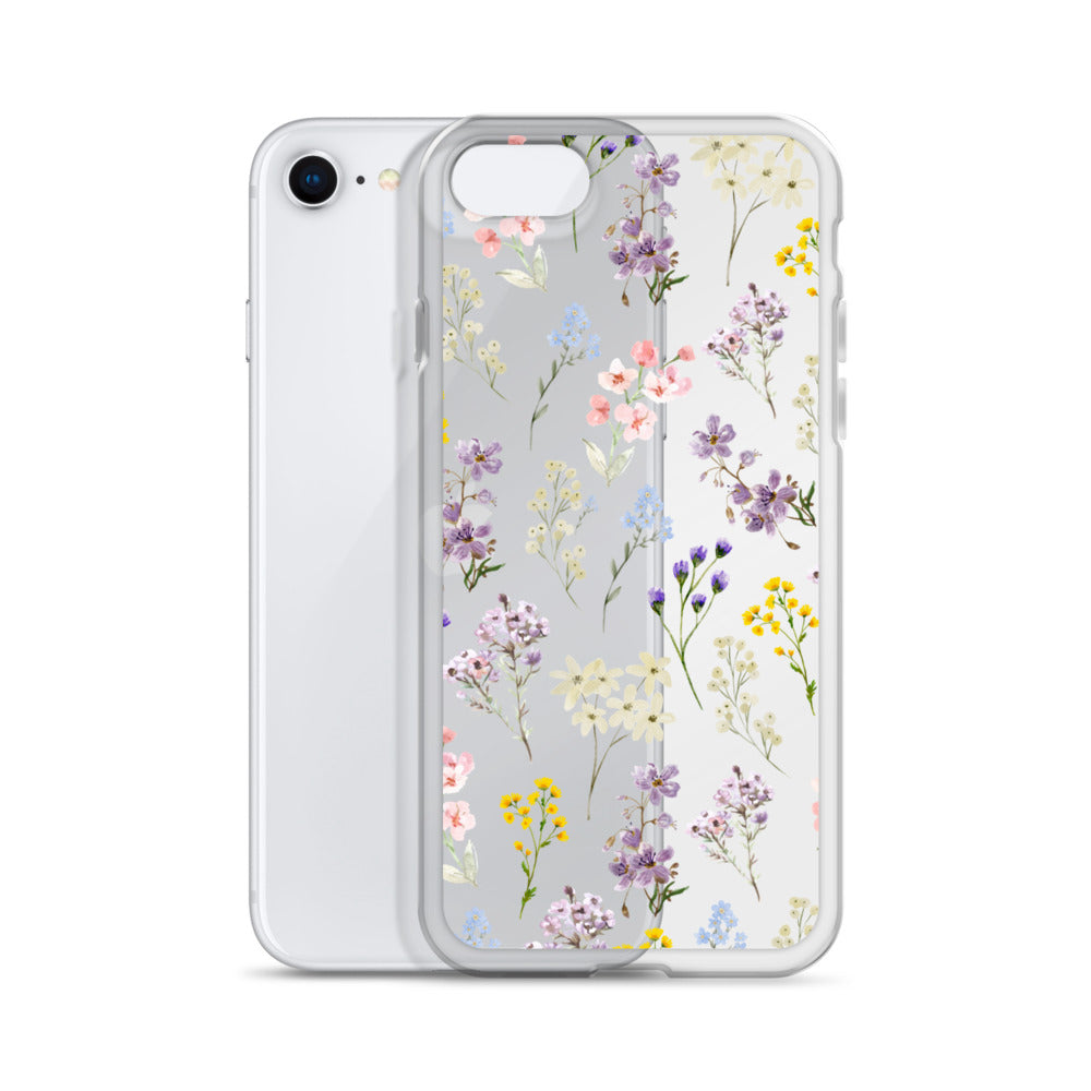 Watercolor Garden Clear iPhone Case