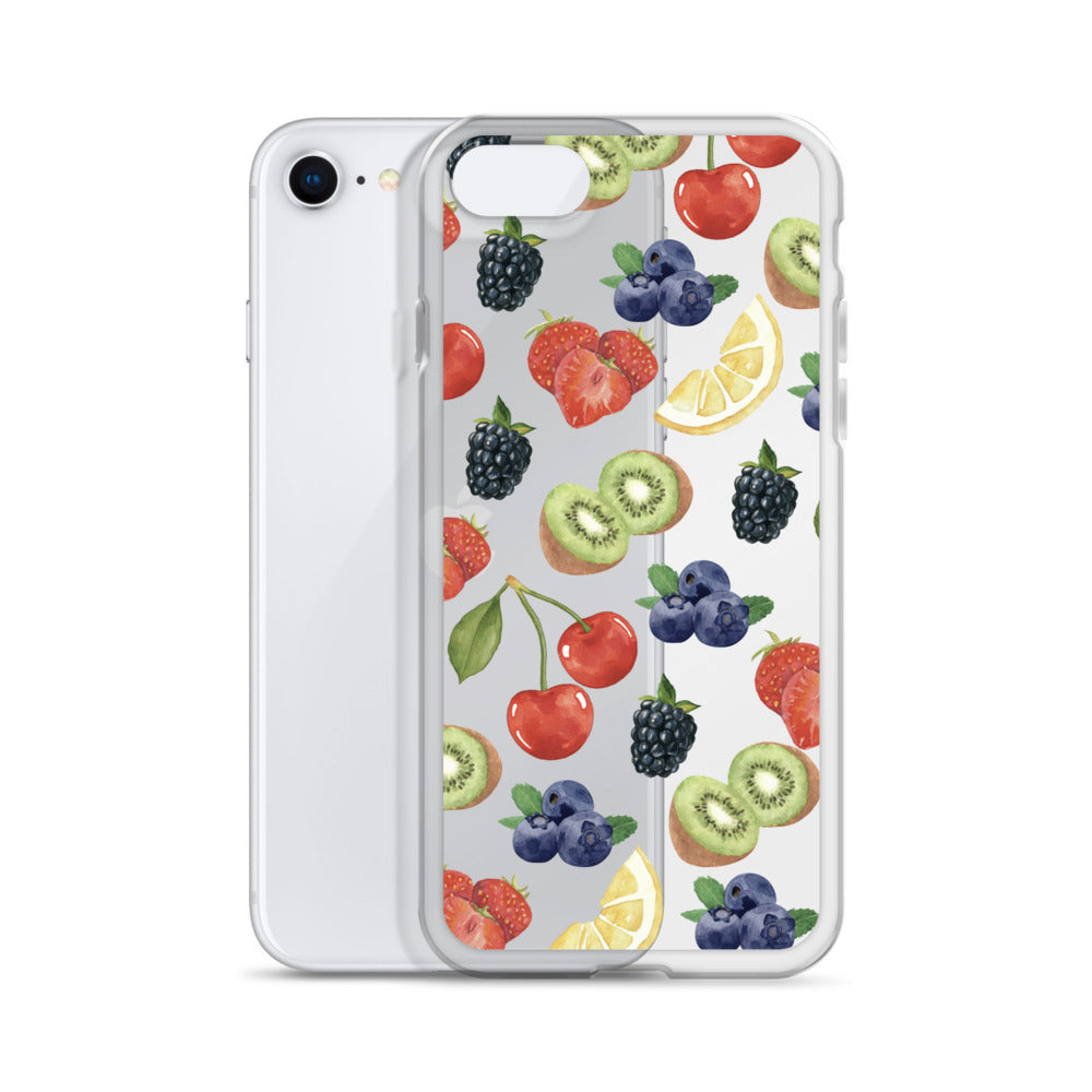 Summer Berries Clear iPhone Case