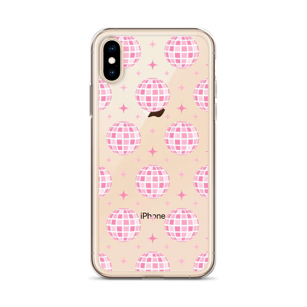 Pink Disco Clear iPhone Case