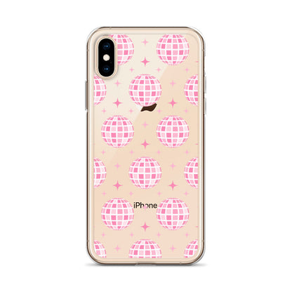 Pink Disco Clear iPhone Case