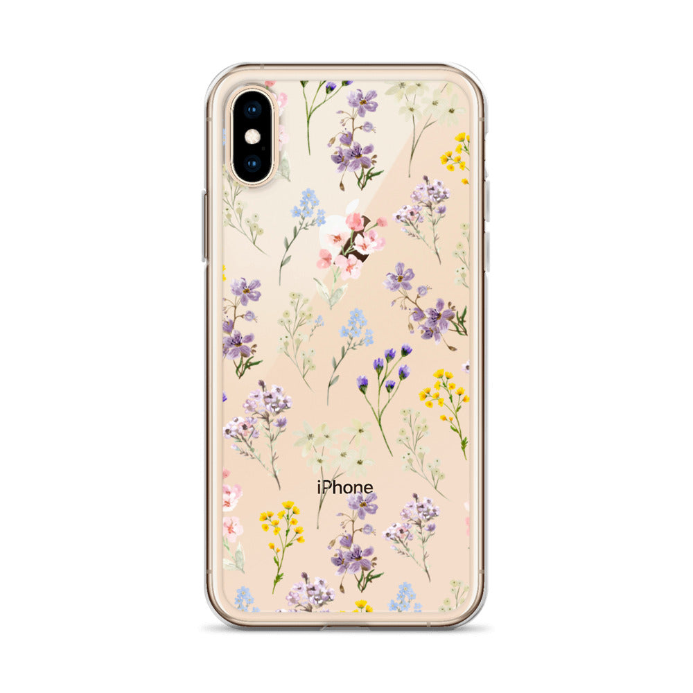 Watercolor Garden Clear iPhone Case