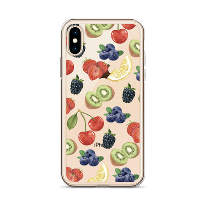 Summer Berries Clear iPhone Case