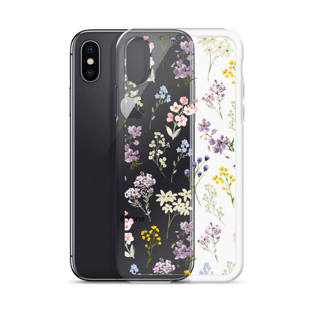 Watercolor Garden Clear iPhone Case