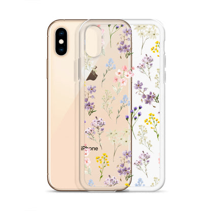 Watercolor Garden Clear iPhone Case