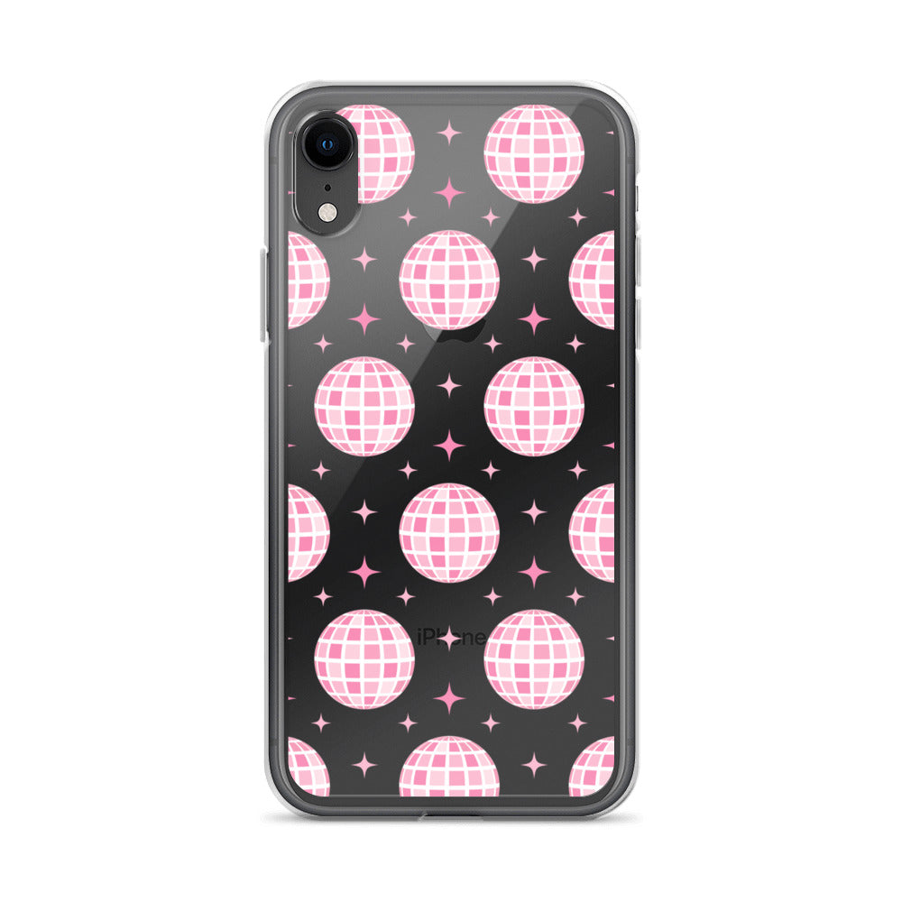 Pink Disco Clear iPhone Case