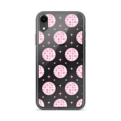 Pink Disco Clear iPhone Case