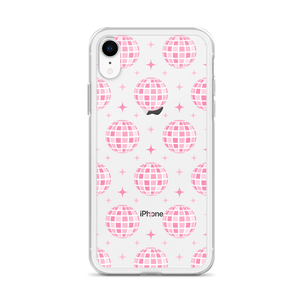 Pink Disco Clear iPhone Case