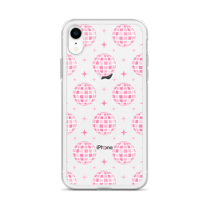 Pink Disco Clear iPhone Case