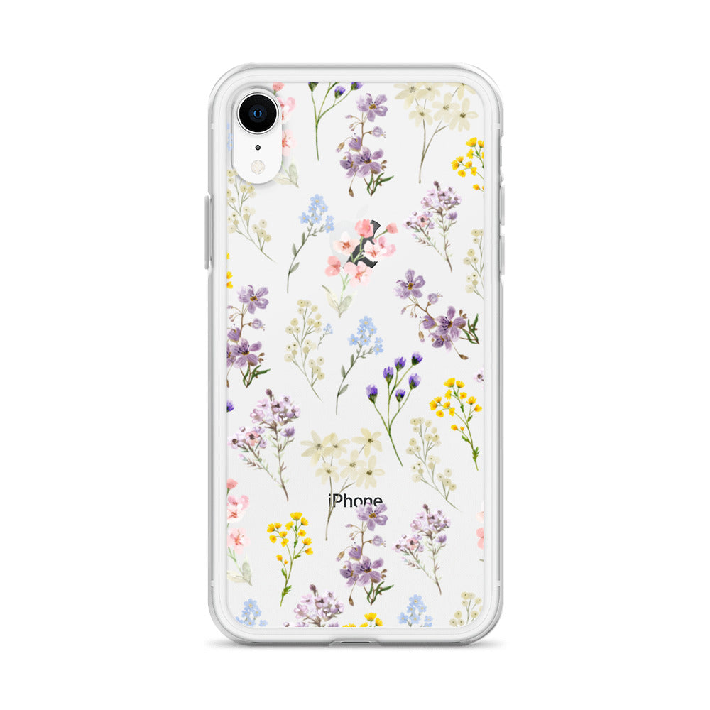 Watercolor Garden Clear iPhone Case