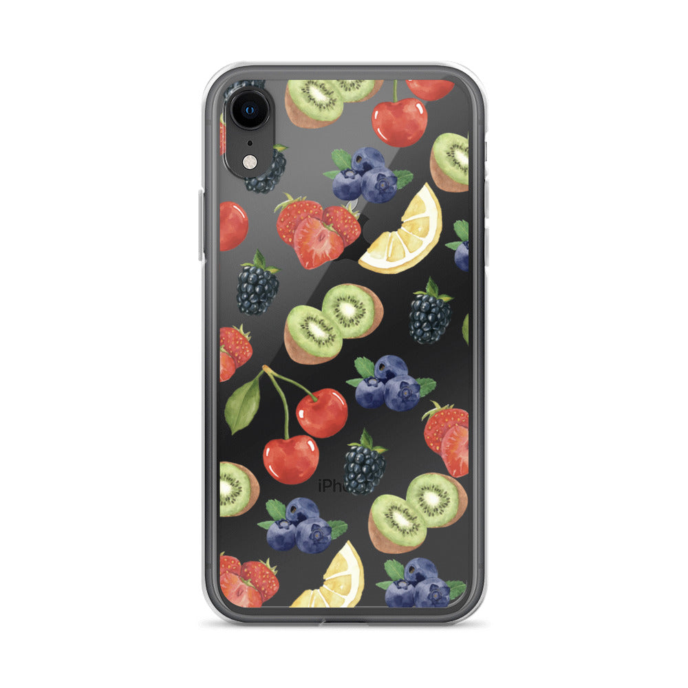Summer Berries Clear iPhone Case