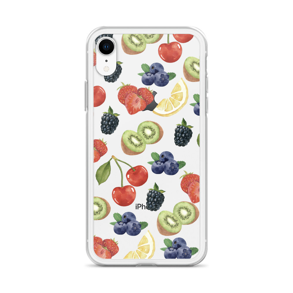 Summer Berries Clear iPhone Case