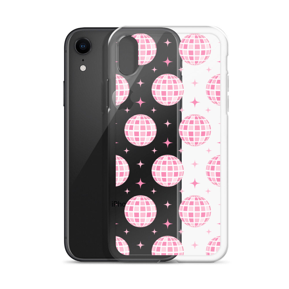 Pink Disco Clear iPhone Case