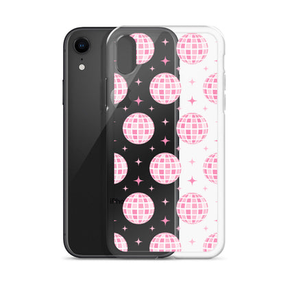 Pink Disco Clear iPhone Case