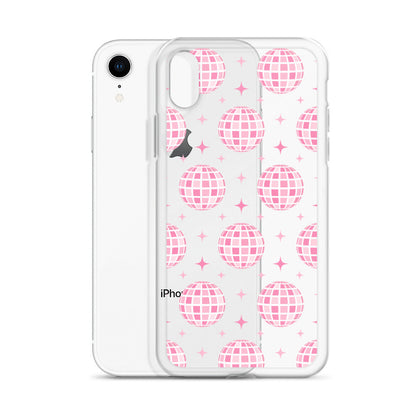 Pink Disco Clear iPhone Case