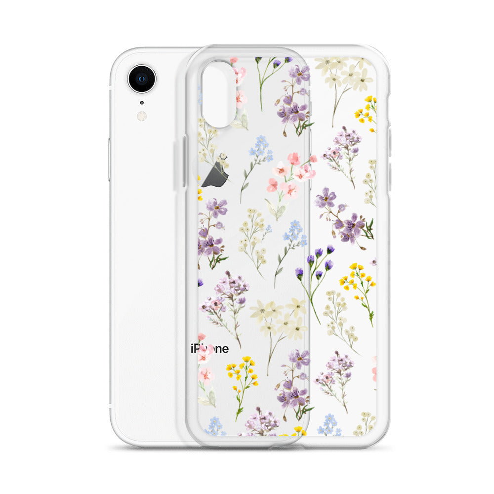 Watercolor Garden Clear iPhone Case