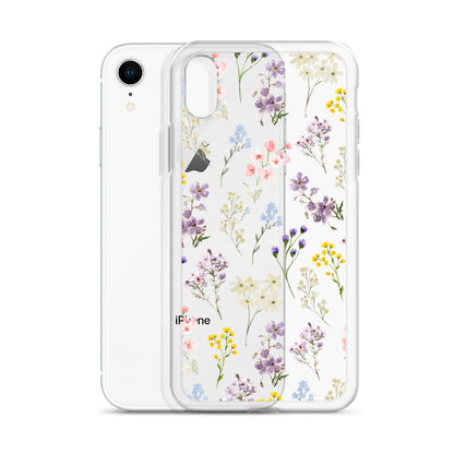 Watercolor Garden Clear iPhone Case