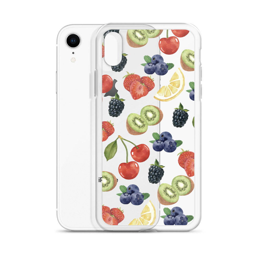 Summer Berries Clear iPhone Case