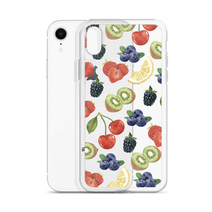 Summer Berries Clear iPhone Case