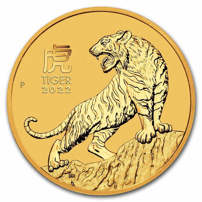 2022-P Australia 1 oz Gold Lunar Tiger BU