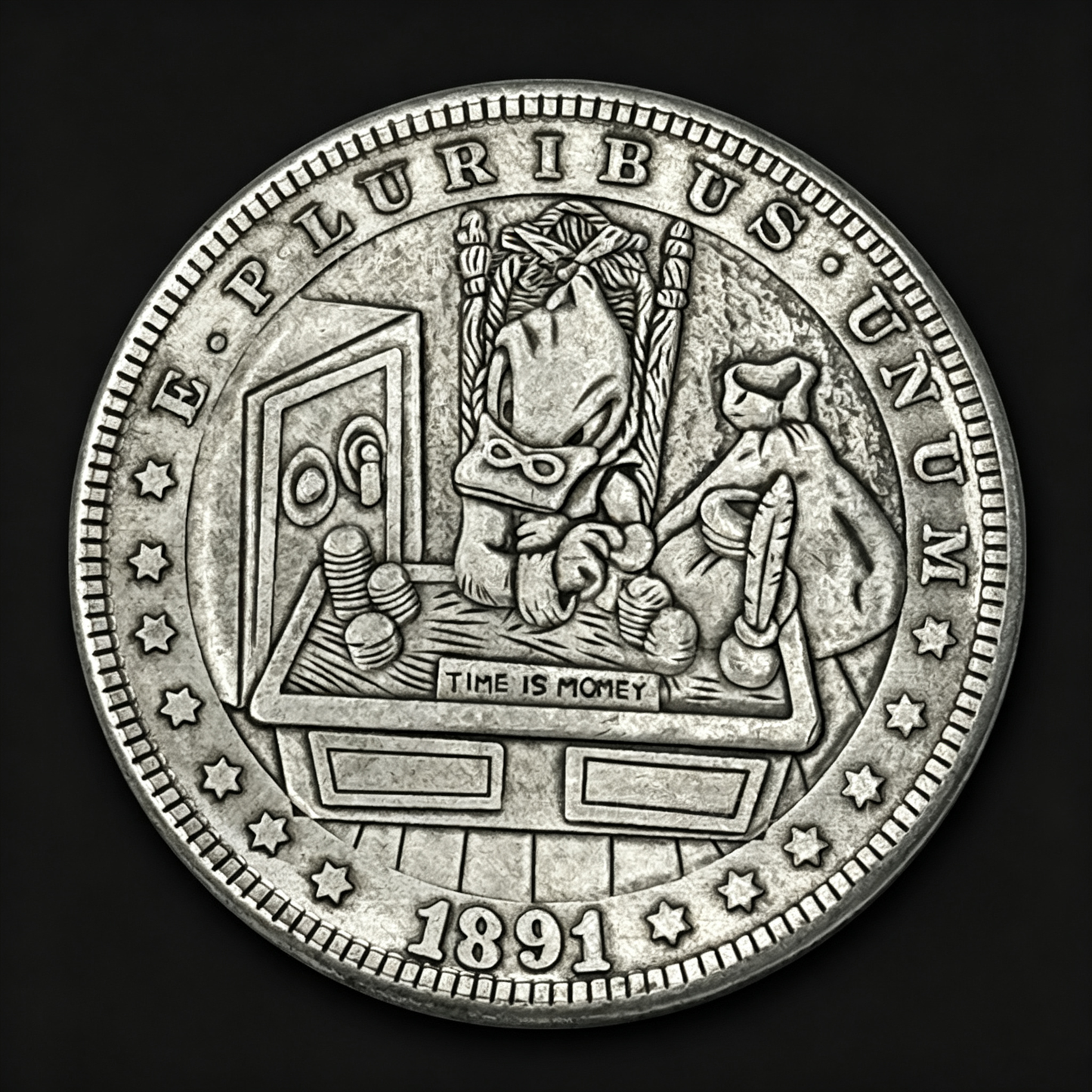 1891 Time Is Money Wanderer Coin