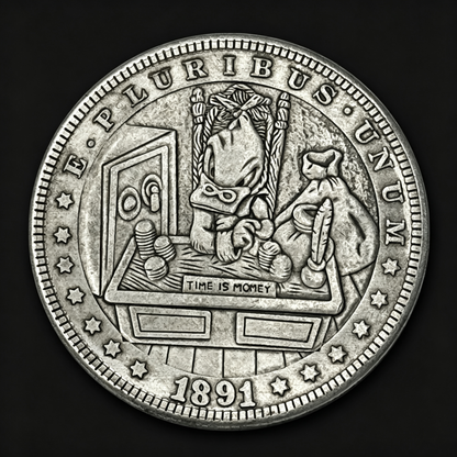1891 Time Is Money Wanderer Coin