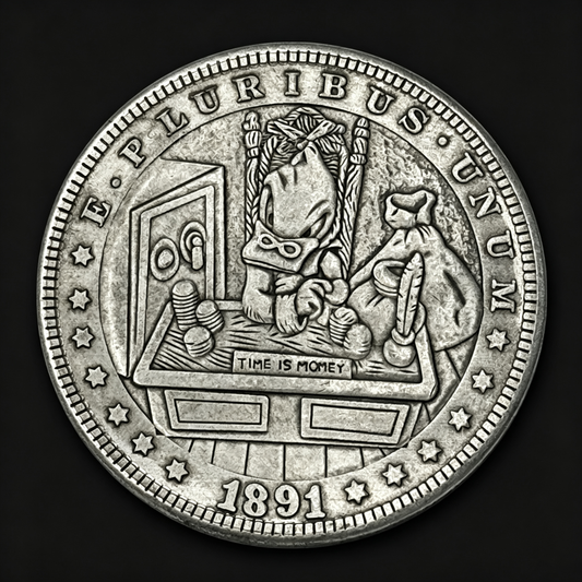 1891 Time Is Money Wanderer Coin