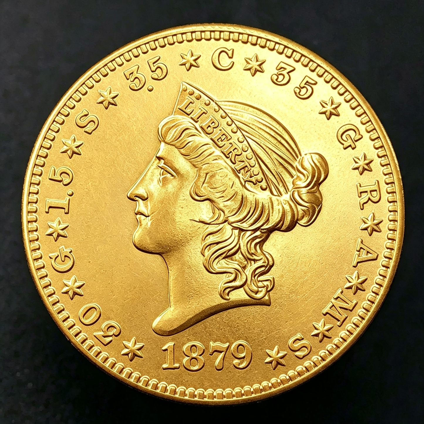 1879 U.S. Liberty Double Eagle $20 Coin