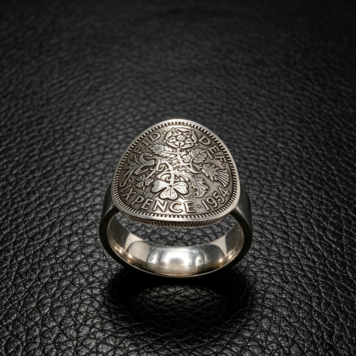 Lucky Sixpence Genuine British Sixpence Coin Ring