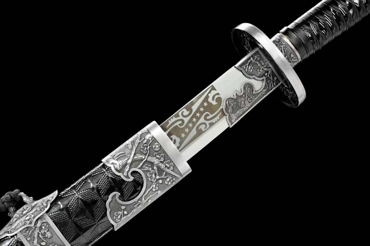 Chinese Meihua Qing dao- Traditional Handcrafted Sword with High Carbon Steel Blade