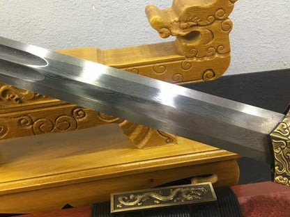 Chinese sword,Han jian(Folding steel blade,Redwood scabbard,Alloy fitted)Length 41"