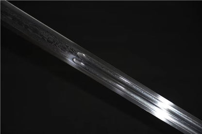 Han jian sword,Damascus steel blade,Brass fittings