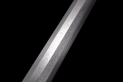 Han jian sword,Damascus steel blade,Brass fittings