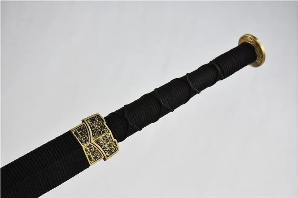 Han jian sword,Damascus steel blade,Brass fittings