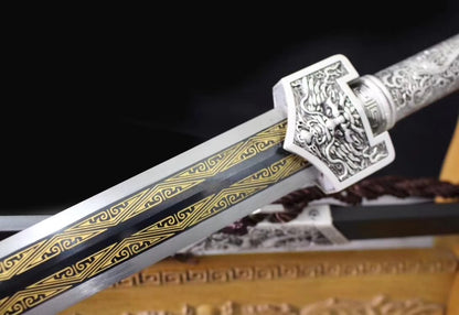 Han jian,High carbon steel etch blade,Alloy scabbard,Chinese sword