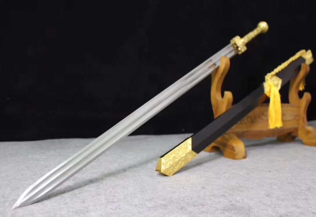 Han jian sword,High carbon steel grooves blade,Alloy scabbard