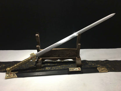 Han jian sword,Damascus steel blade,Brass fittings